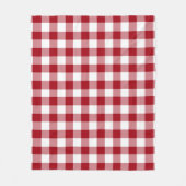 Rot-Weiß-Gingham-Muster Fleecedecke (Vorderseite)