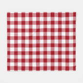 Rot-Weiß-Gingham-Muster Fleecedecke (Vorderseite (Horizontal))