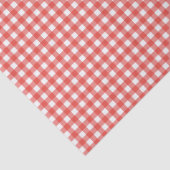 Rot-Weiß Gingham Seidenpapier (Detail)