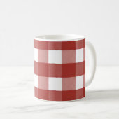 Rot-Weiß-Gingham-Tasse Kaffeetasse (VorderseiteRechts)