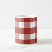 Rot-Weiß-Gingham-Tasse Kaffeetasse (Mittel)