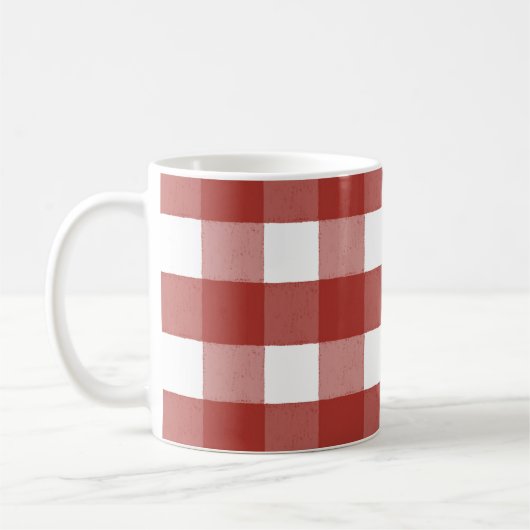 Rot-Weiß-Gingham-Tasse Kaffeetasse (Links)