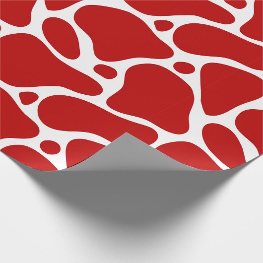 Rot-Weiß-Giraffenmuster Geschenkpapier (Ecke)