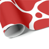 Rot-Weiß-Giraffenmuster Geschenkpapier (Rolleneckpunkt)