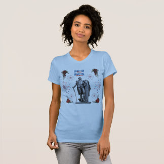 Rot Weiß Glitzer babyblau T-Shirt