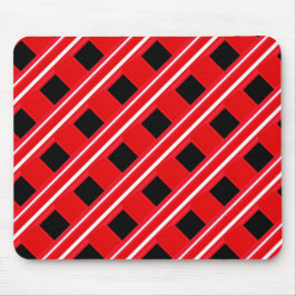 Rot-Weiß-Grattiermuster Mousepad