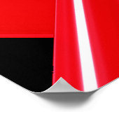 Rot-Weiß-Grattiermuster Poster (Ecke)