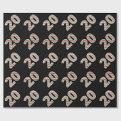 Rot, Weiß, Grün "20" 20. Veranstaltung am Weihnach Geschenkpapier (Flach)