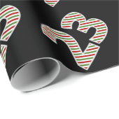 Rot, Weiß, Grün "23" 23. Veranstaltung am Weihnach Geschenkpapier (Rolleneckpunkt)