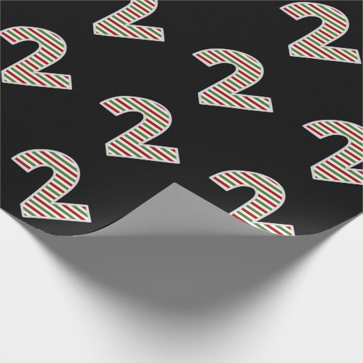 Rot, Weiß, Grün "2" 2. Veranstaltung am Weihnachts Geschenkpapier (Ecke)