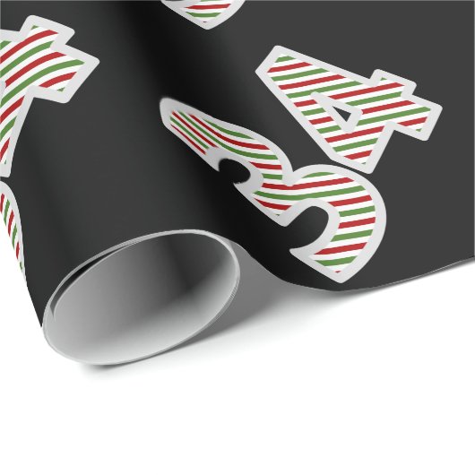 Rot, Weiß, Grün "34" 34. Veranstaltung am Weihnach Geschenkpapier (Rolleneckpunkt)