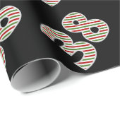 Rot, Weiß, Grün "38" 38. Veranstaltung am Weihnach Geschenkpapier (Rolleneckpunkt)