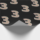 Rot, Weiß, Grün "3" 3. Veranstaltung am Weihnachts Geschenkpapier (Ecke)