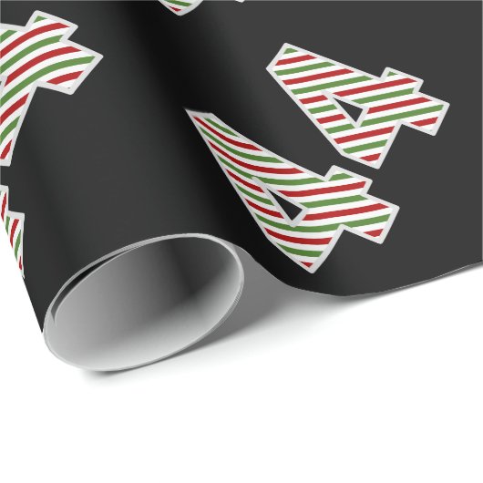Rot, Weiß, Grün "44" 44. Veranstaltung am Weihnach Geschenkpapier (Rolleneckpunkt)