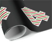 Rot, Weiß, Grün "4" 4. Weihnachtsfeier Geschenkpapier (Rolleneckpunkt)