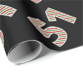 Rot, Weiß, Grün "51" 51. Veranstaltung am Weihnach Geschenkpapier (Rolleneckpunkt)