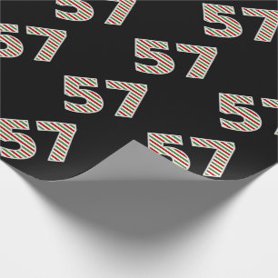 Rot, Weiß, Grün "57" 57. Veranstaltung am Weihnach Geschenkpapier
