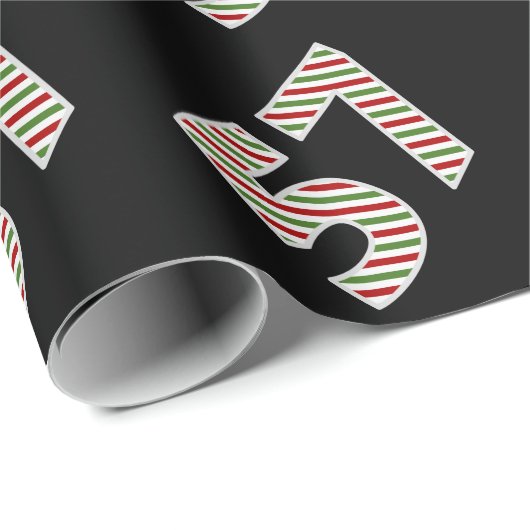 Rot, Weiß, Grün "57" 57. Veranstaltung am Weihnach Geschenkpapier (Rolleneckpunkt)