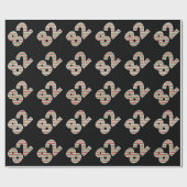 Rot, Weiß, Grün "82" 82. Veranstaltung am Weihnach Geschenkpapier (Flach)