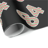 Rot, Weiß, Grün "84" 84. Veranstaltung am Weihnach Geschenkpapier (Rolleneckpunkt)