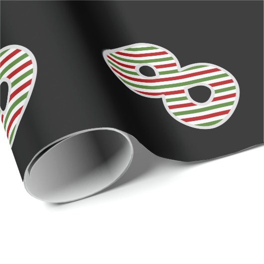 Rot, Weiß, Grün "8" 8. Veranstaltung am Weihnachts Geschenkpapier (Rolleneckpunkt)