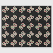 Rot, Weiß, Grün "98" 98. Veranstaltung am Weihnach Geschenkpapier (Flach)