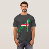 Rot-Weiß-Grün Großer Dane-T - Shirt (Vorne ganz)