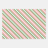 Rot, Weiß, Grün Inspirierte Muster Geschenkpapier Set (Vorderseite 3)