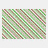 Rot, Weiß, Grün Inspirierte Muster Geschenkpapier Set (Vorderseite 2)