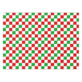 Rot Weiß Grün Kariertes Musterdesign Tischdecke (Vorderseite (Horizontal))