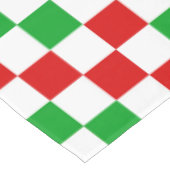Rot Weiß Grün Kariertes Musterdesign Tischdecke (Schrägansicht)