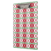 Rot, Weiß, grün Lettisch Lettische Volkskunst Klemmbrett (Links)