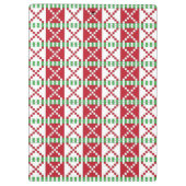 Rot, Weiß, grün Lettisch Lettische Volkskunst Klemmbrett (Rückseite)