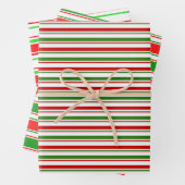 Rot, Weiß, Grüne Weihnachtsmuster Geschenkpapier Set (Beispiel)