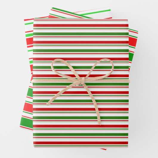 Rot, Weiß, Grüne Weihnachtsmuster Geschenkpapier Set (Beispiel)