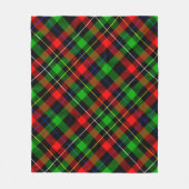 Rot-Weiß-Grünes Flanell-Karo-Design Fleecedecke (Vorderseite)