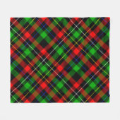 Rot-Weiß-Grünes Flanell-Karo-Design Fleecedecke (Vorderseite (Horizontal))