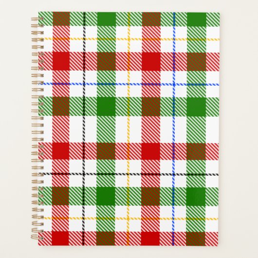 Rot-Weiß-Grünes Flanell-Karo-Design Planer (Vorderseite)