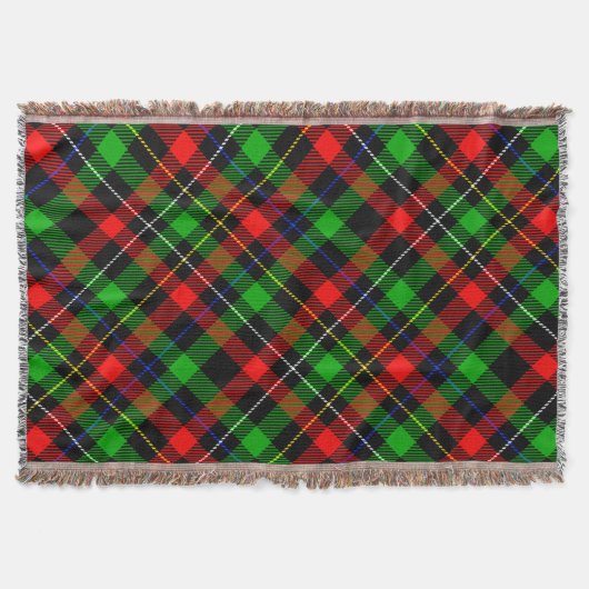 Rot-Weiß-Grünes Flanell-Karodesign Decke (Vorderseite)
