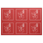 Rot-Weiß-Happy-Valentinstag Muster Stoff (Fat Quarter (45,7 x 55,9 cm))