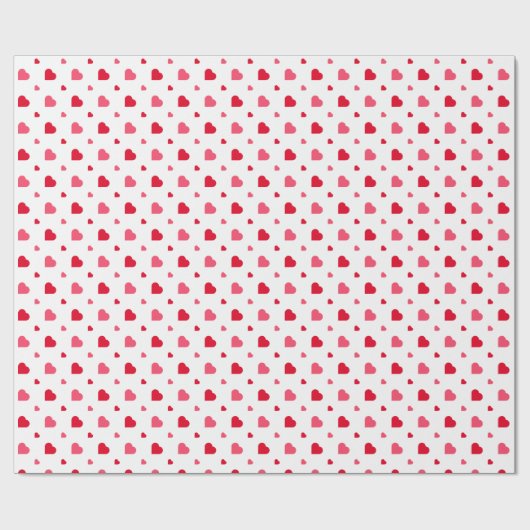 Rot-Weiß-Herz Valentinstag Geschenkpapier (Flach)