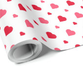 Rot-Weiß-Herz Valentinstag Geschenkpapier (Rolleneckpunkt)