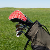 Rot-Weiß-Herzen-Muster Golf Headcover (In SItu)