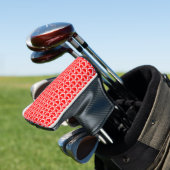 Rot-Weiß-Herzen-Muster Golf Headcover (In Situ)