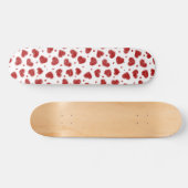 Rot-Weiß-Herzen-Muster Skateboard (Horizontal)