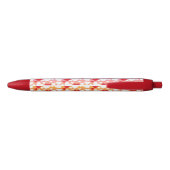 Rot-Weiß-Herzen-Musterstift Kugelschreiber (Rückseite)