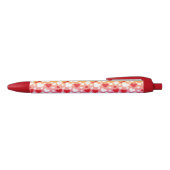 Rot-Weiß-Herzen-Musterstift Kugelschreiber (Oberseite)