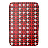 Rot-Weiß-Herzmuster Badematte (Vorderseite Vertikal)