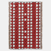 Rot-Weiß-Herzmuster Decke (Vorderseite Vertikal)
