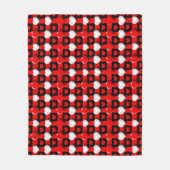 Rot-Weiß-Herzmuster Fleecedecke (Vorderseite)
